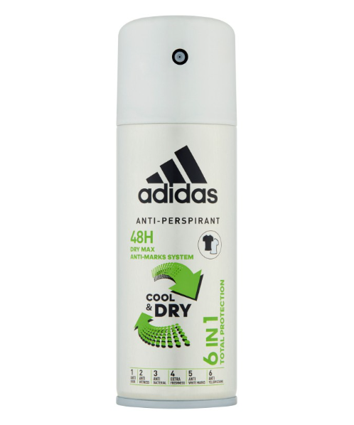 อาดิดาส(Adidas) อาดิดาส สเปรย์ระงับกลิ่นกาย 6อิน1คูลแอนด์ดรายแอนตี้เพอร์สไพแรนท์ 150 มล.   