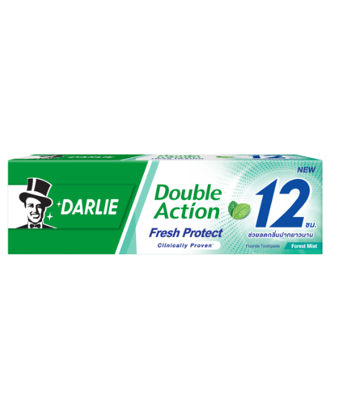  ดาร์ลี่ (Darlie) DARLIE ดาร์ลี่ ดับเบิ้ล แอ็คชั่น เฟรช โพรเทค ยาสีฟัน สูตรฟอร์เรส มินต์ 110 กรัม   