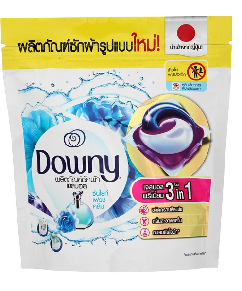 ดาวน์นี่ (Downy) ดาวน์นี่ผลิตภัณฑ์ซักผ้าเจลบอลกลิ่นซันไรท์เฟรชคลีน 138กรัม  