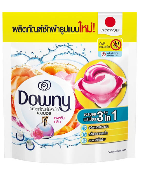 ดาวน์นี่ (Downy) ดาวน์นี่ เจลบอล น้ำยาซักผ้า แพชชั่นคลีน 138กรัม.   