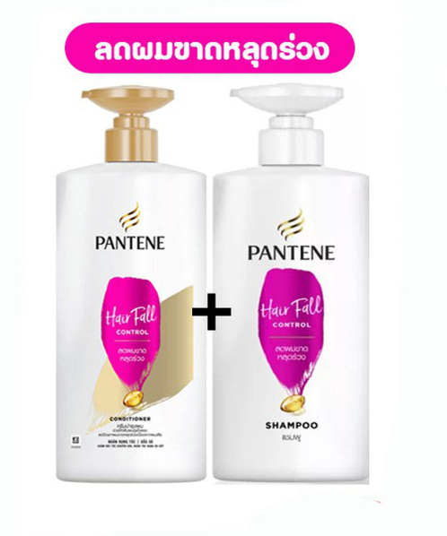 แพนทีน (Pantene) PANTENE แพนทีน ชุด แชมพู+ครีมนวด สูตร Hair Fall Control 410 มล.  