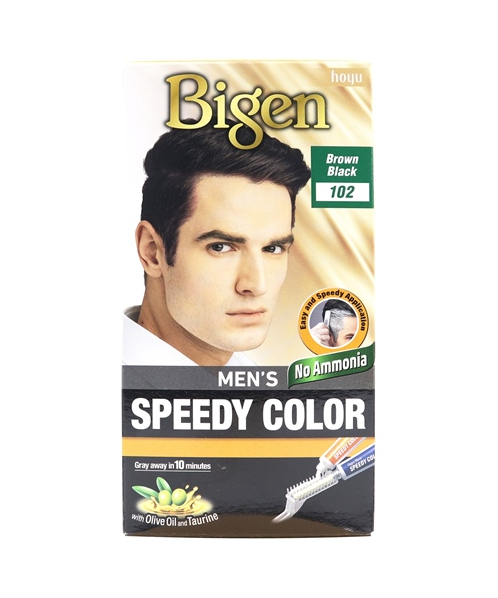 บีเง็น(Bigen) Bigen บีเง็น เมนส์ สปีดี้ คัลเลอร์ ผลิตภัณฑ์เปลี่ยนสีผม 102 ดำน้ำตาล  