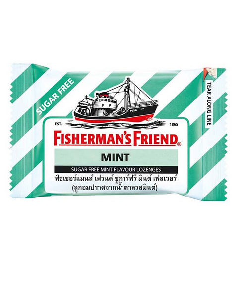 ฟิชเชอร์แมนเฟรนด์(Fisherman's Friend) Fisherman's Friend ฟิชเชอร์แมนเฟรนด์ ยาอม ลูกอม  กลิ่นมินต์ปราศจากน้ำตาล ขนาด 25 กรัม  