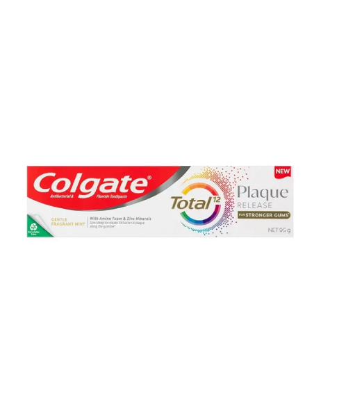 คอลเกต (Colgate) Colgate คอลเกต ยาสีฟัน โททอล พลัค รีลีส-เจนเทิล ฟราแกนท์ มินท์  95 กรัม  