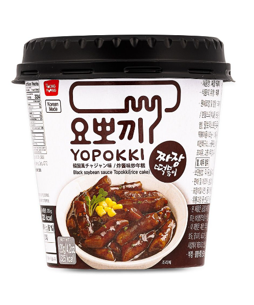 ตรายองพุง YOPOKKI โยโปกิ ต็อกโบกิ อาหารสำเร็จรูปแบบถ้วย รสซอสถั่วดำ ขนาด120กรัม (ตรายองพุง)  