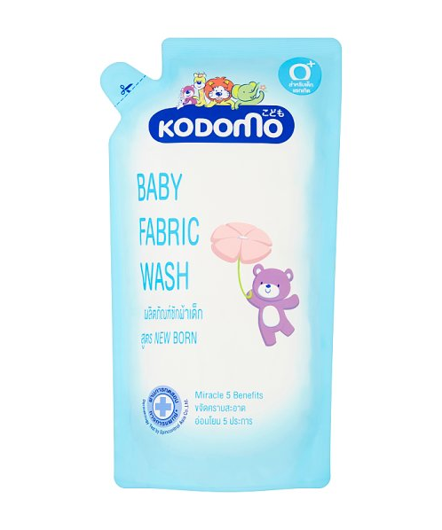 โคโดโม (KODOMO) โคโดโม ผลิตภัณฑ์ซักผ้าเด็ก สูตรนิวบอร์น สำหรับเด็กแรกเกิด ชนิดเติม 600มล. - 