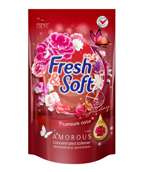 เฟรช & ซอฟท์ (Fresh & Soft ) Fresh & Soft เฟรช & ซอฟท์ พรีเมี่ยมแคร์ น้ำยาปรับผ้านุ่ม สูตรเข้มข้นพิเศษ อมอร์รัส 500 มล.  