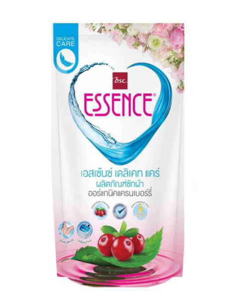 เอสเซ้นซ์ (Essence) Essence เอสเซ้นซ์ เดลิเคท แคร์ ผลิตภัณฑ์ซักผ้า ออแกนิค แครนเบอร์รี่ 600 มล.  