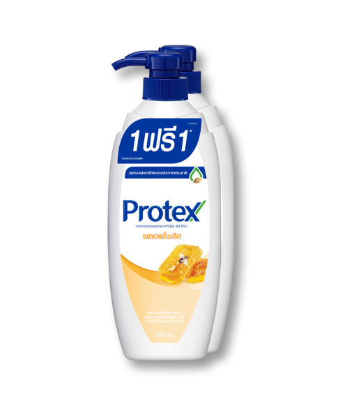 โพรเทคส์ (Protex) โพรเทคส์ ครีมอาบน้ำ สูตรพรอพโพลิส 450 มล. แพ็คคู่  