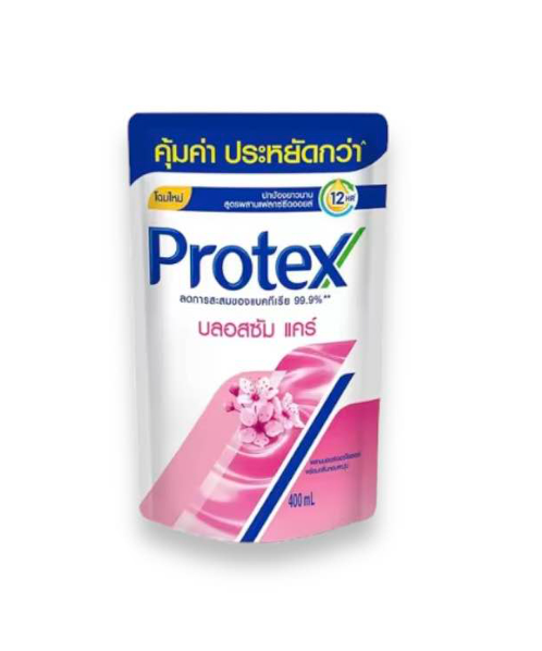 โพรเทคส์ (Protex) Protex  โพรเทคส์ ครีมอาบน้ำ บลอสซัมแคร์ ถุงเติม 400 มล.   