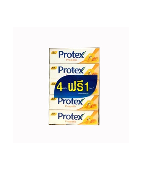 โพรเทคส์ (Protex) Protex โพรเทคส์ พรอพโพลิส สบู่ก้อน 65 กรัม (แพ็ค 4+1 ชิ้น)  
