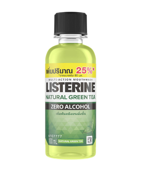 ลิสเตอรีน (Listerine) Listerine ลิสเตอรีน เนอเชอรัล กรีนทรี น้ำยาบ้วนปาก 100 มล.  
