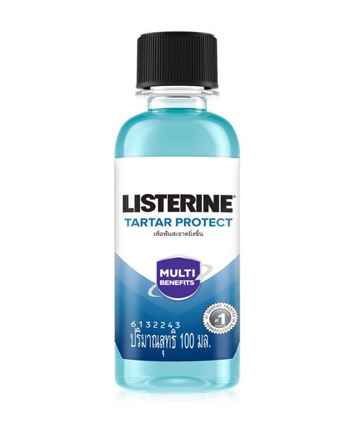 ลิสเตอรีน (Listerine) Listerine ลิสเตอรีน ทาร์ทาร์ โพรเทคชัน น้ำยาบ้วนปาก 100 มล.  