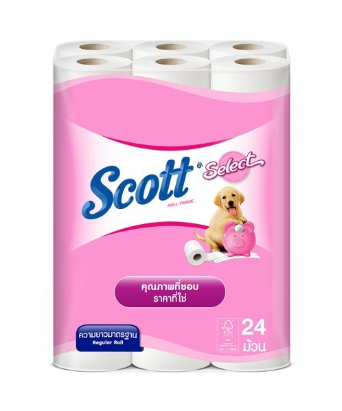 สก๊อตต์ (Scott) Scott สก๊อตต์ ซีเล็ค กระดาษชำระ 24 ม้วน - 