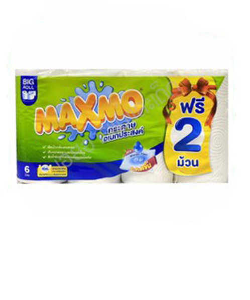 แม็กซ์โม่ (MAXMO) maxmo แมกซ์โม่ กระดาษอเนกประสงค์ 6+2ม้วน BIG ROLL - 