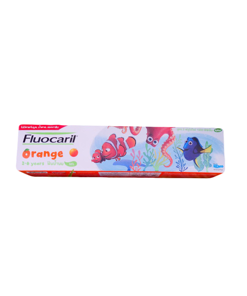 ฟลูโอคารีล (Fluocaril) Fluocaril ฟลูโอคารีล ยาสีฟันสำหรับเด็ก อายุ 2-6 ปี  กลิ่นส้ม 40 กรัม  