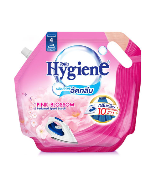 ไฮยีน (Hygiene) ไฮยีน น้ำยาอัดกลีบ กลิ่น PINK BLOSSOM สีชมพู1800 มล.  