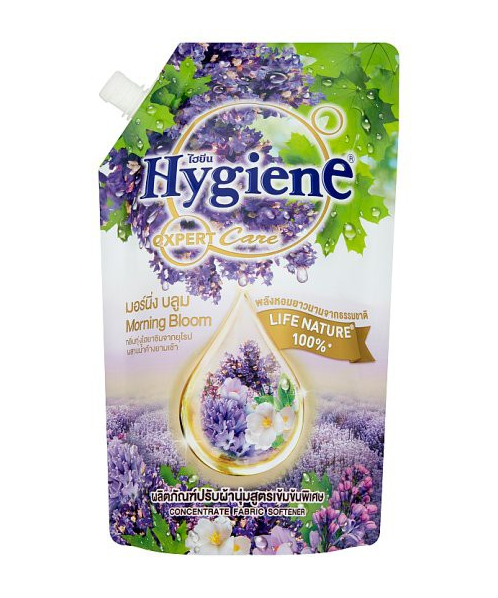 ไฮยีน (Hygiene) ไฮยีน เอ็กซ์เพิร์ทแคร์ ไลฟ์เนเจอร์ ผลิตภัณฑ์ปรับผ้านุ่มสูตรเข้มข้น กลิ่นมอร์นิ่งบลูม ชนิดเติม 540 มล.  