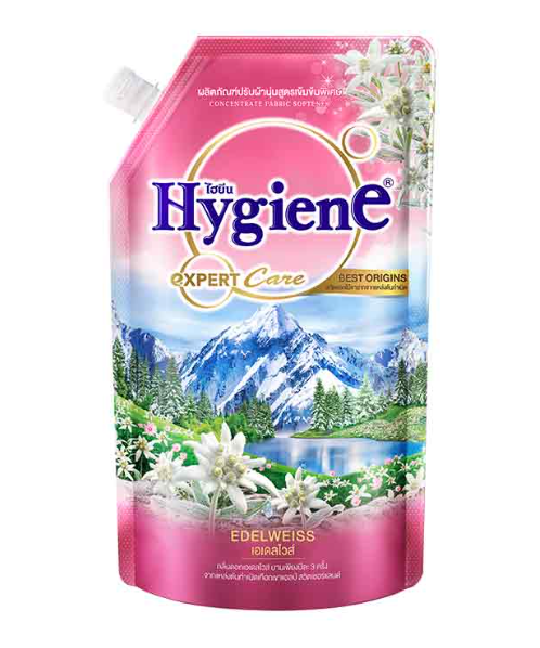 ไฮยีน (Hygiene) ไฮยีน เอ็กซ์เพิร์ท แคร์ เบสท์ ออริจิน น้ำยาปรับผ้านุ่ม สูตรเข้มข้นพิเศษ กลิ่นเอเดลไวส์ 540 มล.  