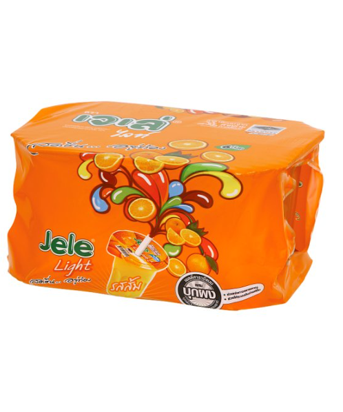 เจเล่ (Jele) เจเล่ไลท์ ซุปเปอร์ไลท์ รสส้ม แพค 6  