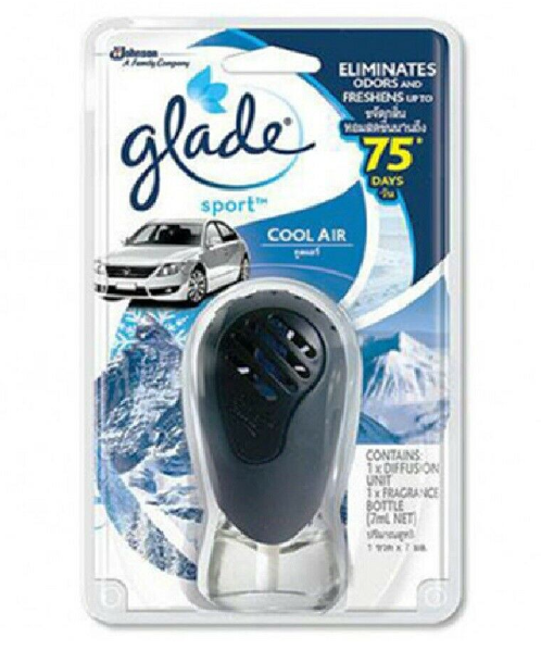 เกลด (Glade) เกลด สปอร์ต น้ำหอมปรับอากาศรถยนต์ กลิ่นคูลแอร์ 7มล.  