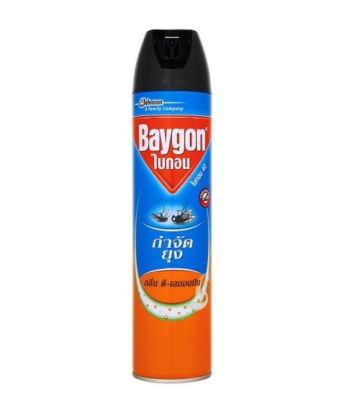 ไบกอน (Baygon) ไบกอน 40 สเปรย์ กำจัดยุง กลิ่น ดี-เลมอนนีน 600มล.  
