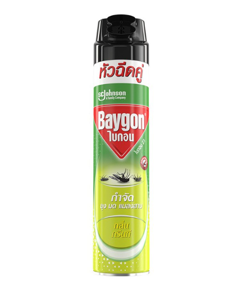 ไบกอน (Baygon) ไบกอน 23 ผลิตภัณฑ์กำจัดยุง มด และแมลงสาบ กลิ่นกรีนที 600 มล.   