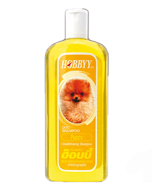 ฮ็อบบี้(HOBBYY) HOBBYY ฮ็อบบี้ แชมพูสุนัข สีเหลือง สูตรลูกสุนัข   300 มล.  