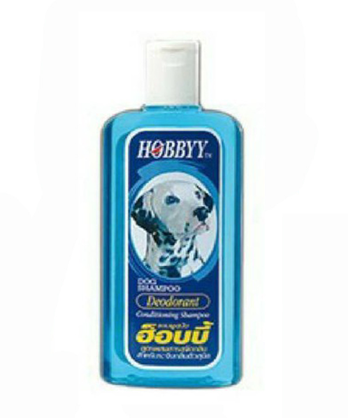 ฮ็อบบี้(HOBBYY) HOBBYY ฮ็อบบี้ แชมพูสุนัข สีฟ้า สูตรระงับกลิ่นตัว  300 มล.  