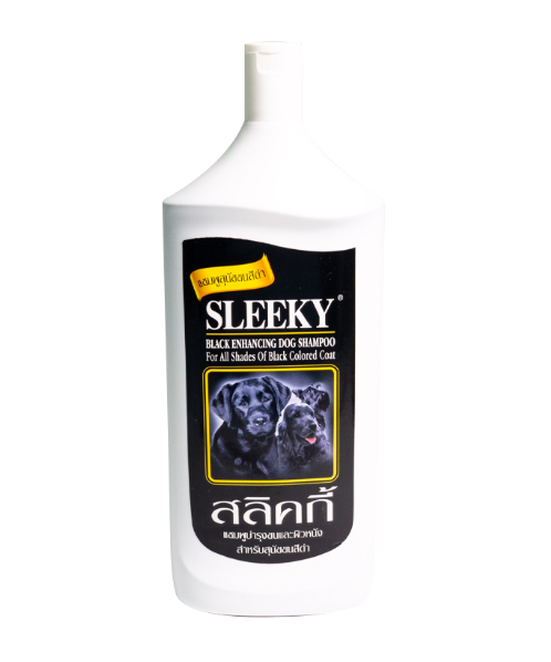 สลิคกี้(SLEEKY) SLEEKY สลิคกี้  แชมพูสำหรับสุนัข สีดำ สำหรับสุนัขขนสีดำ  สูตรบำรุงขนและผิวหนัง 350 มล.  