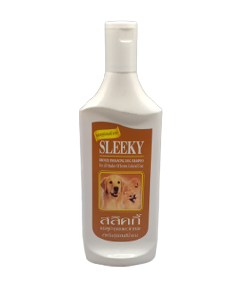 สลิคกี้(SLEEKY) SLEEKY สลิคกี้  แชมพูสำหรับสุนัข สีน้ำตาล  สำหรับสุนัขขนสีน้ำตาล  สูตรบำรุงขนและผิวหนัง  175 มล.  