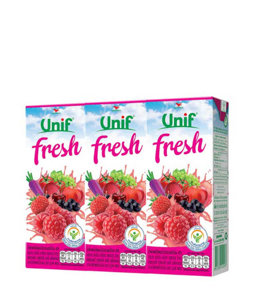 ยูนิฟ(Unif) Unif ยูนิฟ น้ำผักผลไม้รวม น้ำมิกซ์เบอร์รี่  40% (180 มล.x 3 กล่อง)  