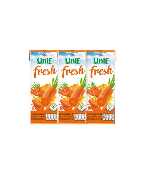 ยูนิฟ(Unif) Unif ยูนิฟ น้ำผักผลไม้รวม น้ำแครอท 40% (180 มล.x 3 กล่อง)  