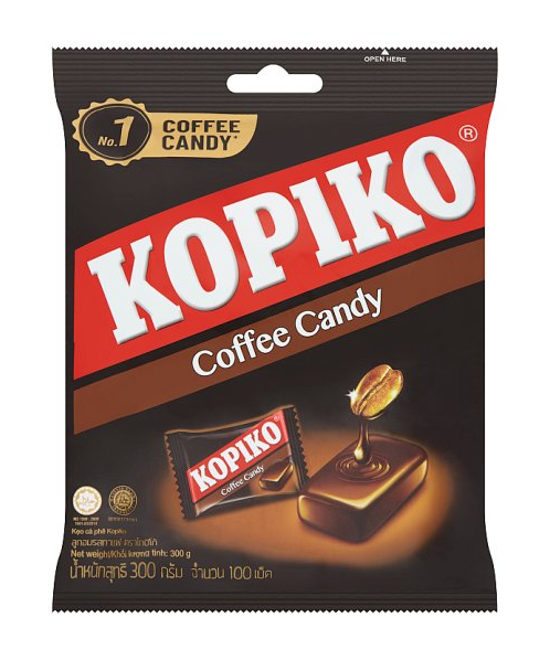 โกปิโก้(KOPIKO) KOPIKO โกปิโก้ ลูกอมรสกาแฟ (จำนวน100 เม็ด) 300 กรัม 1 ถุง   