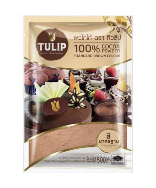 ทิวลิป(TULIP) ตราทิวลิป โกโก้ทำขนมสีมาตรฐาน 500 กรัม   