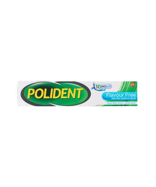 โพลิเดนท์ (Polident) โพลิเดนท์ ครีมติดฟันปลอม สูตรปราศจากการแต่งสี กลิ่น และรสชาติ 60 กรัม   