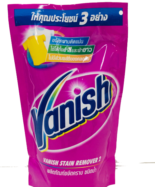 แวนิช (Vanish) แวนิช ขจัดคราบ2ชนิดน้ำ สำหรับผ้าสีและผ้าขาว ถุงเติม450 มล.   