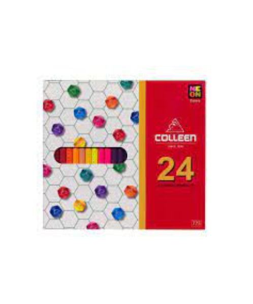 คอลลีน (COLLEEN) COLLEEN สีไม้คอลลีน 24 สี 24 แท่ง กล่องกระดาษ (8851316000022) - 