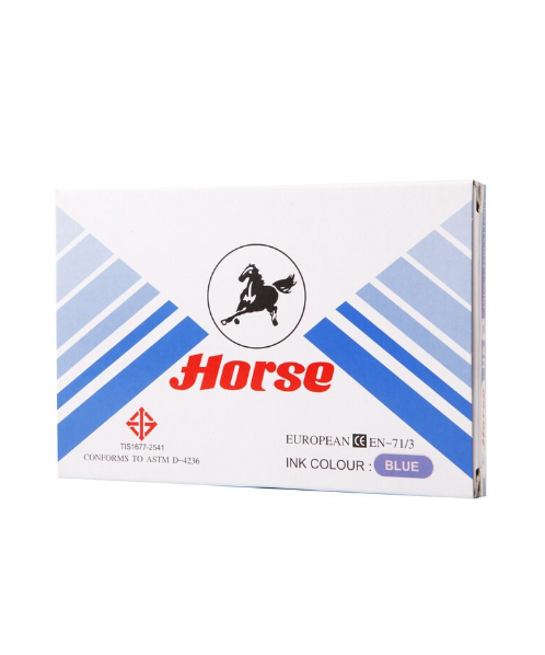 ตราม้า (Horse) Horse ตราม้า 2 แท่นประทับ สีน้ำเงิน  (8851552503011) - สีน้ำเงิน