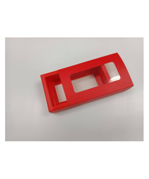 เอ็ม.ที.เฟเวอร์กิ๊ฟ กล่องของขวัญแบบเลื่อนสีแดง ไซส์ S  (มีหน้าต่าง) ขนาด 10x17x4 ซม.  