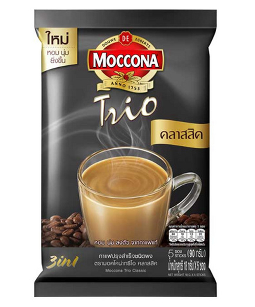 มอคโคน่า (Moccona) มอคโคน่า ทรีโอ คลาสสิค กาแฟปรุงสำเร็จชนิดผง 5 ซอง - 