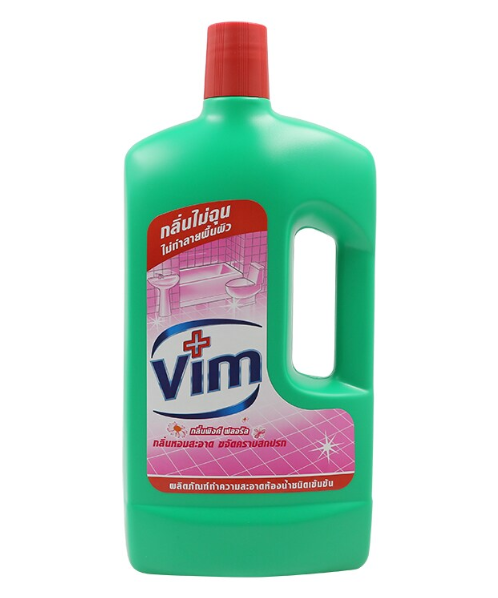 วิม (Vim) วิมน้ำยาล้างห้องน้ำ กลิ่นพิงค์ ฟลอรัล สีชมพู 900มล.  