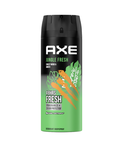 แอ๊กซ์ (AXE) AXE แอ๊กซ์ สเปรย์น้ำหอมระงับกลิ่นกาย จังเกิล เฟรช ขนาด 135 มล.  