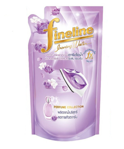 ไฟน์ไลน์ (Fineline)  Fineline ไฟน์ไลน์ ผลิตภัณฑ์รีดผ้า สำหรับเตารีดไอน้ำ PERFUME สีม่วง ถุงเติม  600 มล.  