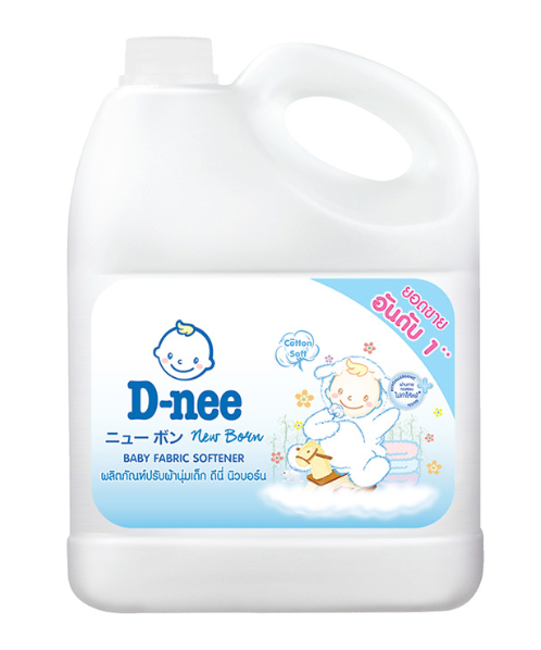 ดีนี่ (D-Nee) ดีนี่น้ำยาปรับผ้านุ่มเด็ก ดีนี่ นิวบอร์น กลิ่น Cotton soft แบบแกลลอน ขนาด 3000 มล.  