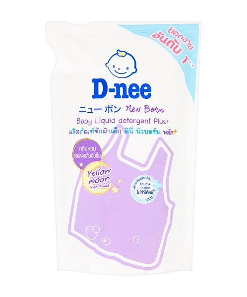 ดีนี่ (D-Nee) ดีนี่ นิวบอร์น พลัส ผลิตภัณฑ์ซักผ้าเด็ก กลิ่นเยลโล่ มูน ไนท์ วอช ชนิดเติม 600มล.   