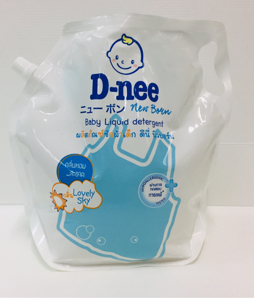 ดีนี่ (D-Nee) ดีนี่น้ำยาซักผ้าเด็กดีนี่ ถุงเติมกลิ่น Lovely Sky สีฟ้า 1800 มล.  