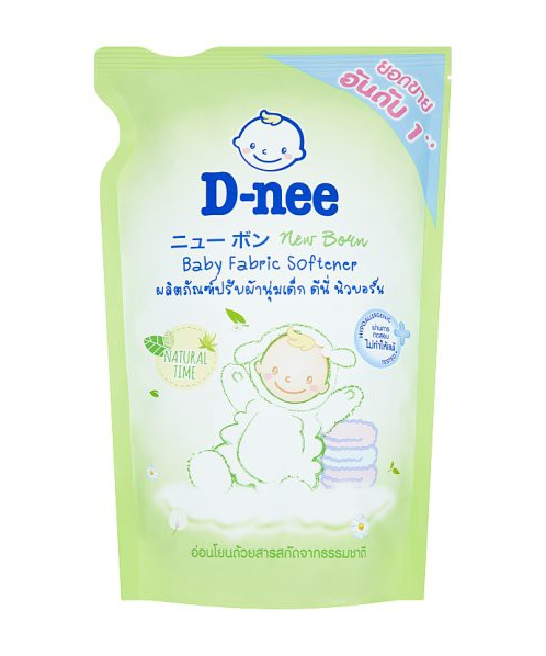 ดีนี่ (D-Nee) ดีนี่ นิวบอร์น ผลิตภัณฑ์ปรับผ้านุ่มเด็ก กลิ่นเนเชอรัลไทม์ ชนิดเติม 600มล.   