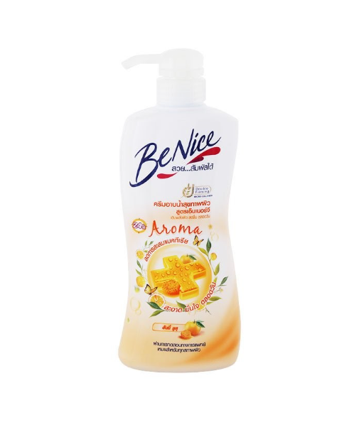 บีไนซ์ (BeNice) Benice บีไนซ์ ครีมอาบน้ำ สูตรเอ็นเนอร์จี ฮันนี่ ยูสุ 450 มล.  