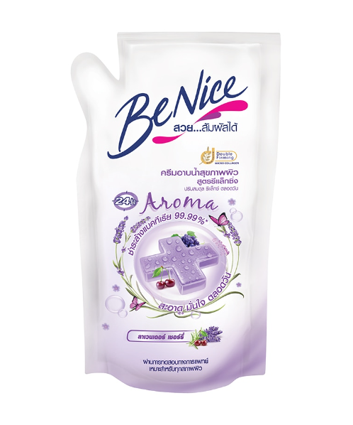 บีไนซ์ (BeNice) บีไนซ์ ครีมอาบน้ำ แอนตี้แบคทีเรีย ลาเวนเดอร์เชอร์รี่ รีฟิว 400 มล.  